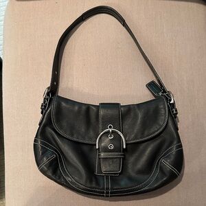Coach Black Leather Shoulder Bag